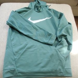 Men's Green Nike Sweatshirt Hoodie Large